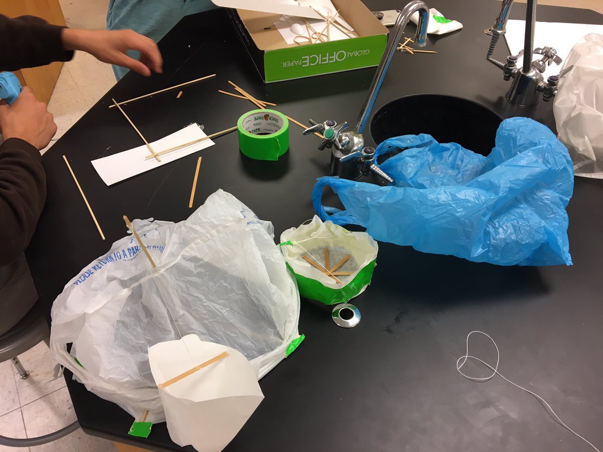 SteveMaier_'s tweet photo. It's time for the annual #PinkiePieParachuteChallenge! Tomorrow, #AlvaPhysics Ss will vie for bragging rights, attempting to maximize her descent time with their creations! https://t.co/qq3Fc2acQW