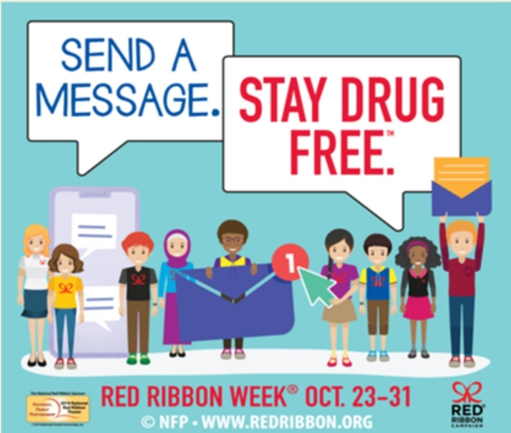 CPSAileenR's tweet photo. Red Ribbon Week starts next week, how are you celebrating?!! 🗓 #SayNoToDrugs #DontStartBeSmart #Im2Good4Drugs #LookAtMeImDrugFree #iTuneOutDrugs https://t.co/QM7LlB1VZ0