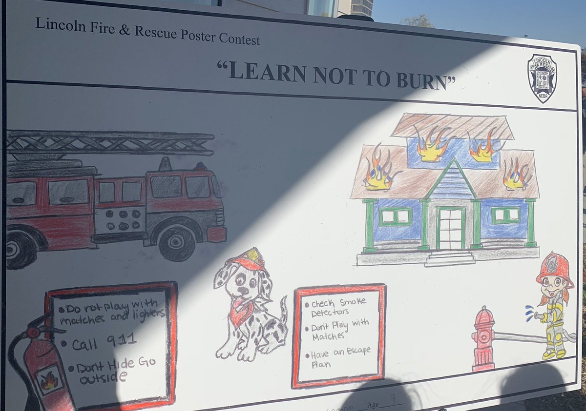 SecurityLps's tweet photo. The opening for @LNKFireRescue station 12 was extra special with the Learn Not to Burn drawing contest winner from @LPSorg’s, #RandolphElementary. https://t.co/M378Yl3y65