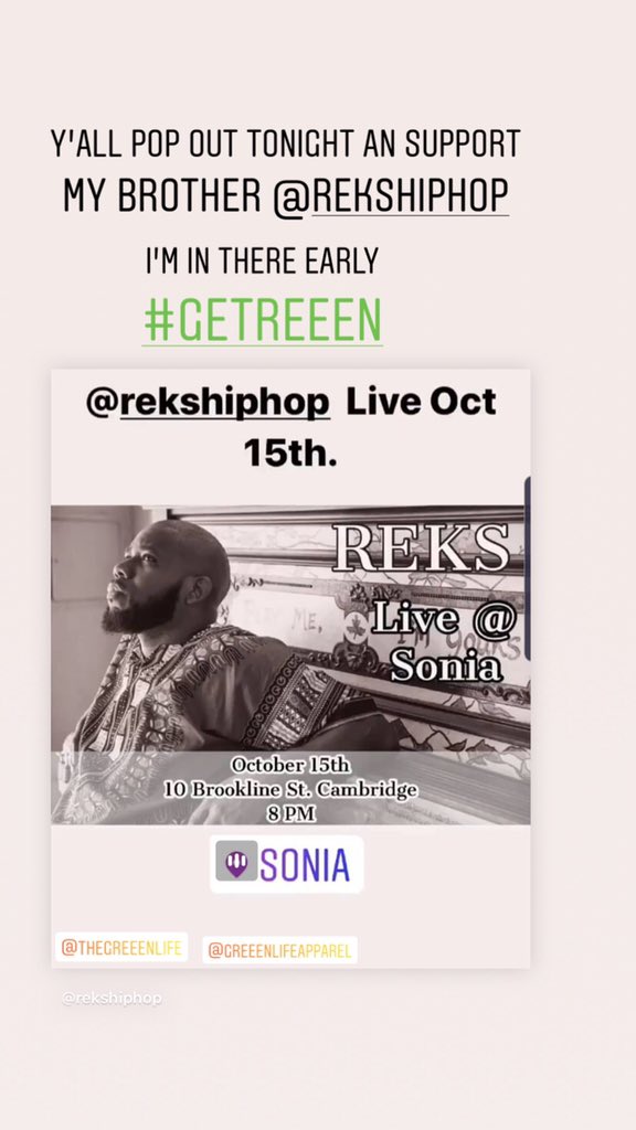 BlakSeaGLMG's tweet image. Popping out tonight to support fam @therealreks @skyzoo @ELZHI in the building as well?!! Man make sure y’all get there early for this!!! #getgreeen