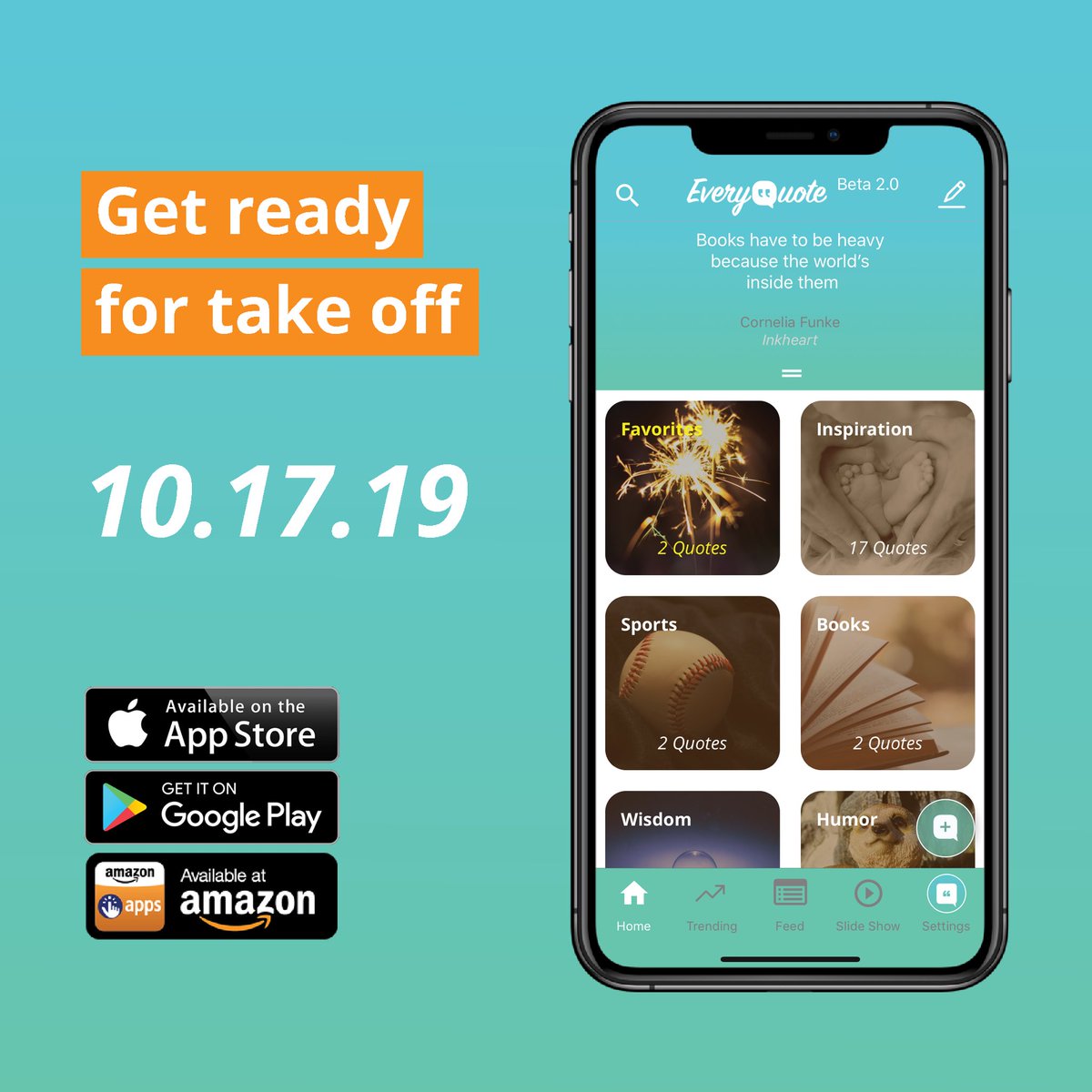 everyquoteapp's tweet image. Coming 10.17.19