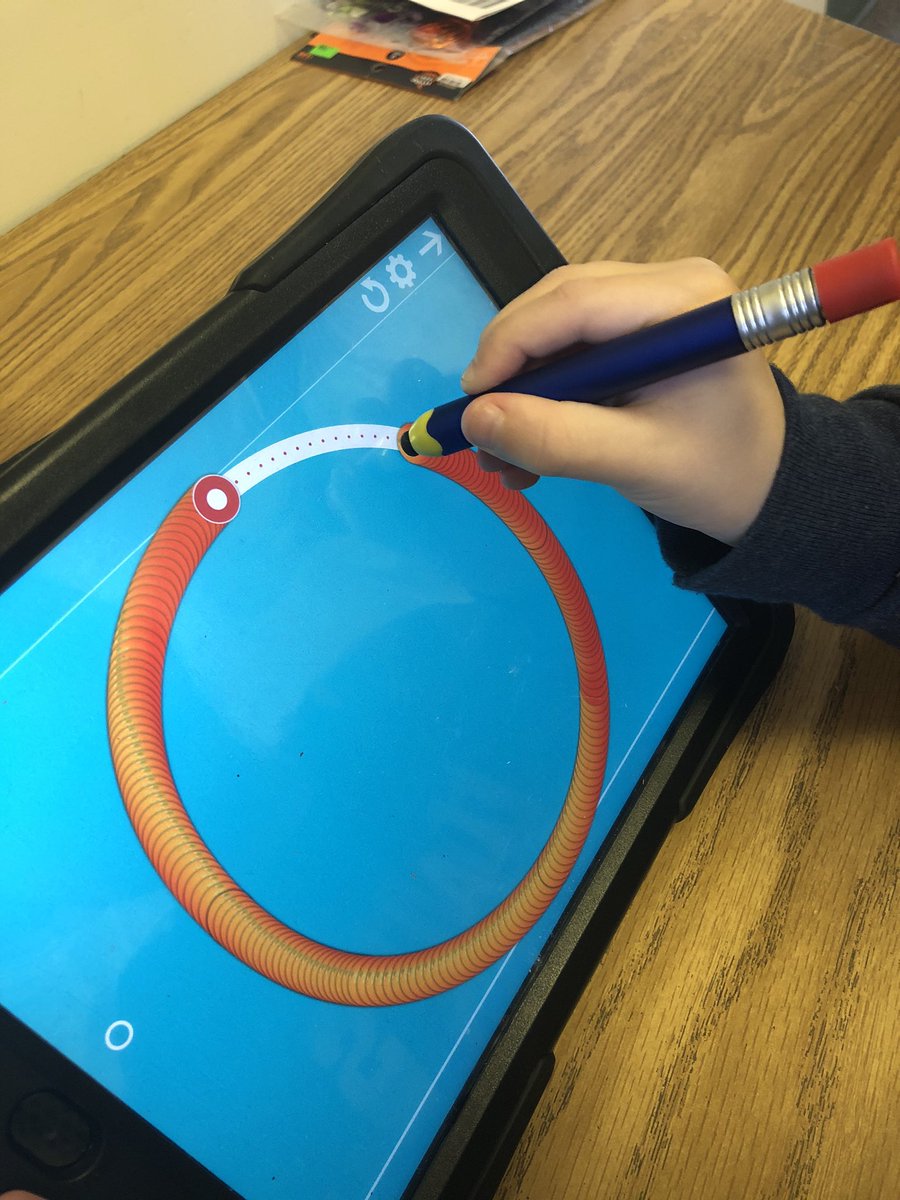 KatieButzuOT's tweet photo. Dollar store stylus for the win! Check out that tripod grasp ✏️ #baisdOT #handwriting #interactive #writingwizard #ditchtheworksheets https://t.co/xJSYmRE0WB