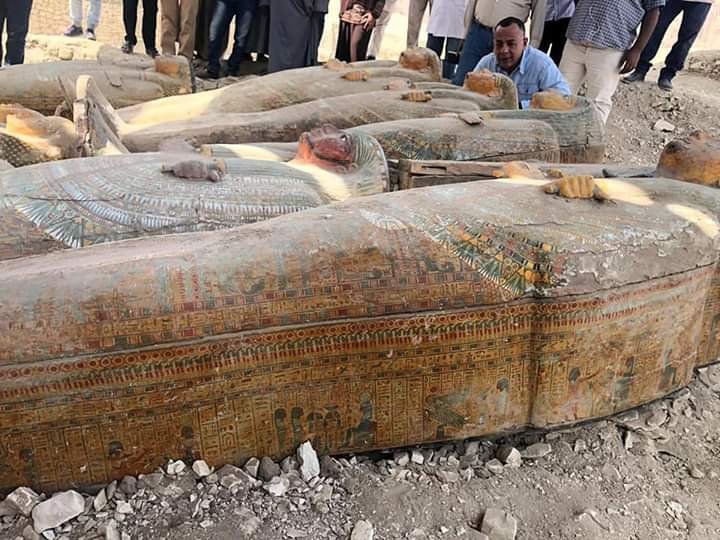 _Green_Boat's tweet photo. Big archaeological discovery in Egypt today
Coffins Cachette / Discovery in Luxor
At least 20 coffins with mummies in an excellent preservation, wow😯😍

#Luxor #Upper_Egypt #Cachette #Coffins #Visit_Egypt #This_Is_Egypt #Come_To_Egypt https://t.co/uoiJH1YJ8l