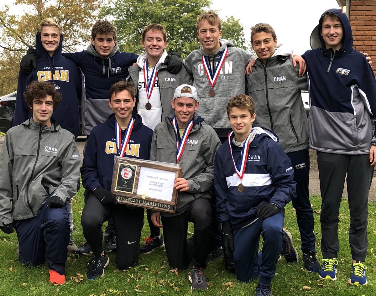 A nice haul today for <a href="/ChanStormCC_TF/">ChanStormCC/T&F</a> at the MW Championships. All-Conf to Nick Scheller(1) Zach Long(2) Ben Scheller(6) Josh Spenler(13) Tyr Christianson(14). Also Hon Men to Cole Donahe(15). Team Champions for V and JV. #WeAreChan