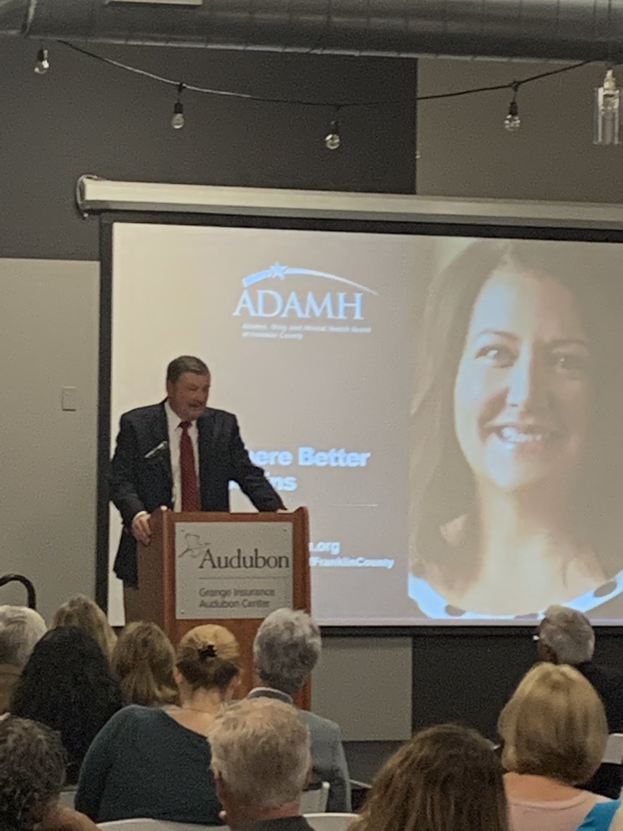 180degreeimpact's tweet photo. David Royer, CEO, #ADAMH Board of Franklin County, is honored for his many years of dedicated service and advocacy at the last ADAMH Annual Meeting before he retires. #onecommunity https://t.co/4pgQW9o7Y7