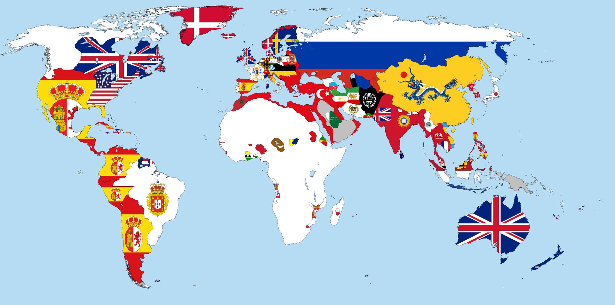 world flags map