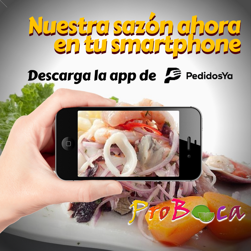ProbocaChile's tweet image. Hoy búscanos en la app de #PedidosYa y prepárate para el total disfrute. Somos #GastronomíaPeruanaChile Prefiere #ProBoca en Manuel de Salas 162, en #PlazaÑuñoa 🇵🇪🇨🇱🍴😋
