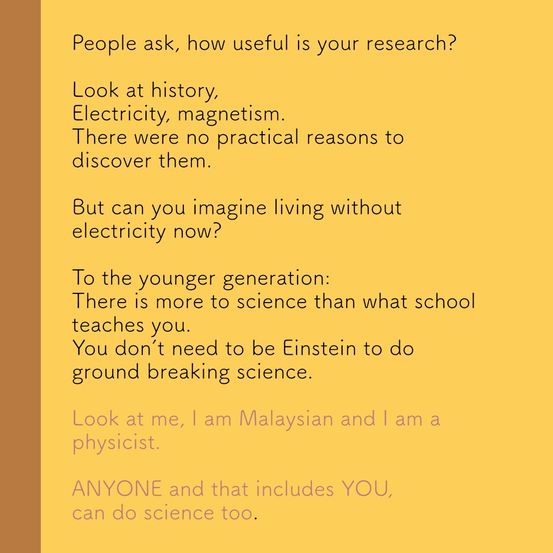 A new  #malaysianscientist is up today! 10. Nurfikri  @nurfikri89, an Experimental Particle Physicist & Director of  @ncpp_um  @unimalaya “People ask about practical usefulness in science. But look at electricity, magnetism. Can you imagine our lives w/o electricity now?”