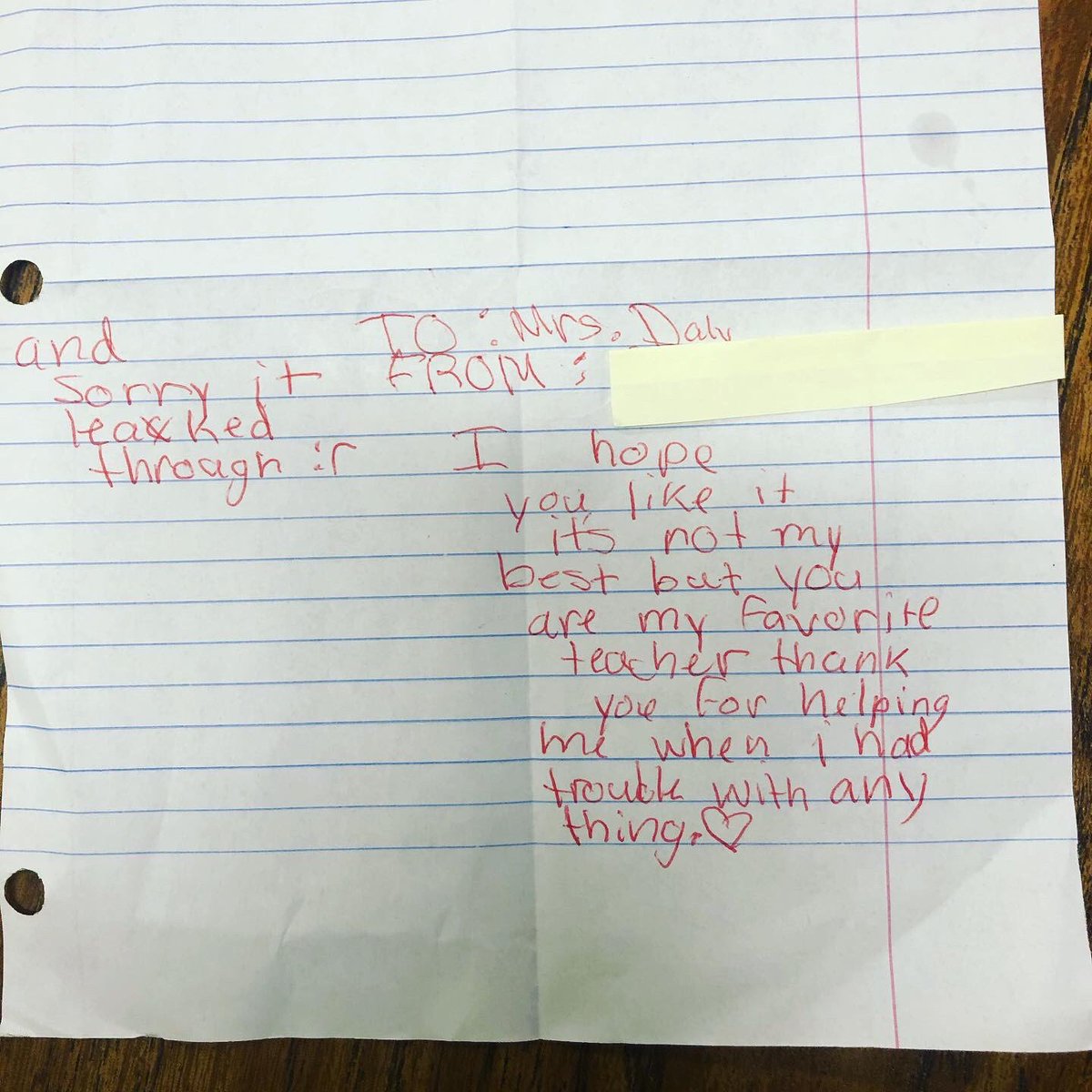 JodiDaly1's tweet photo. This afternoon one of my girls brought me a folded up piece of paper and asked me to open it at the end of the day. She is quite the artist. I love the note as well. #portraitofme #5thgrade #protectthenest https://t.co/55IZv5OSmw