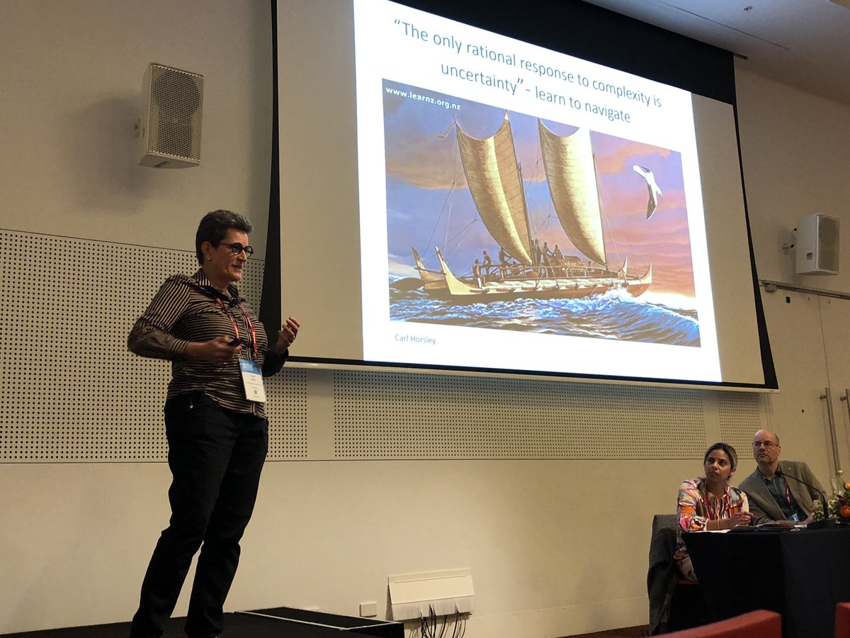 Great talk by Fiona Miles from Starship Auckland: we need to be navigators through complexity. Embrace uncertainty. <a href="/SickKidsCCM/">SickKids Critical Care Medicine</a>