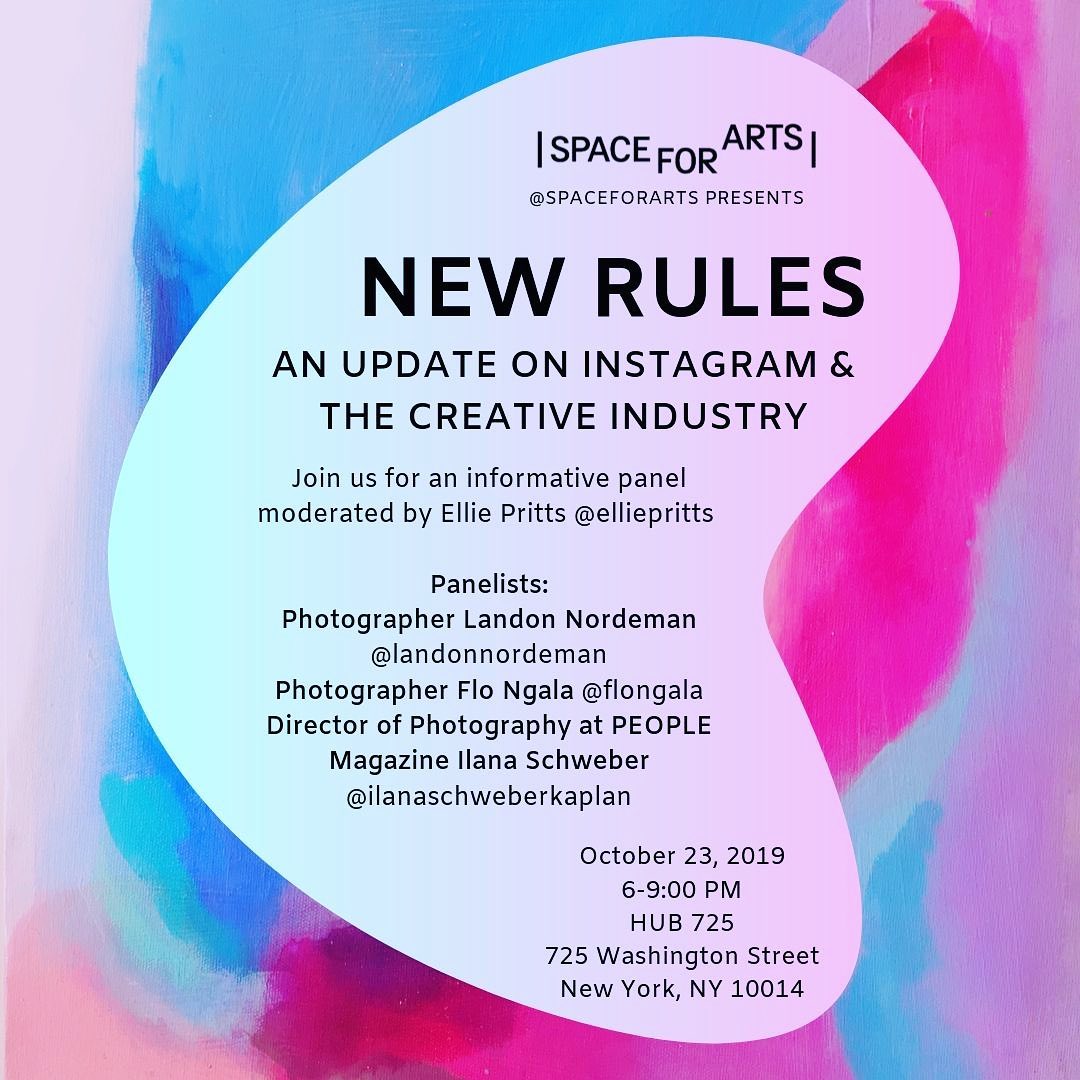 Compelling content for the creative community.  Join us next week. #spaceforarts #elliepritts #landonnordeman #flongala #ilanschweberkaplan #peoplemagazine