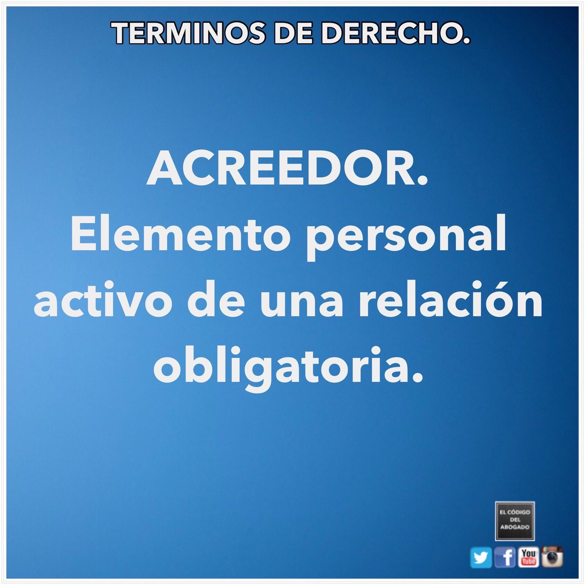 CodigodeAbogado's tweet photo. 4 Definiciones:
Acreedor;
Acervo;
Accesibilidad;
Aceptación de herencia. https://t.co/4HkMPGSTRW