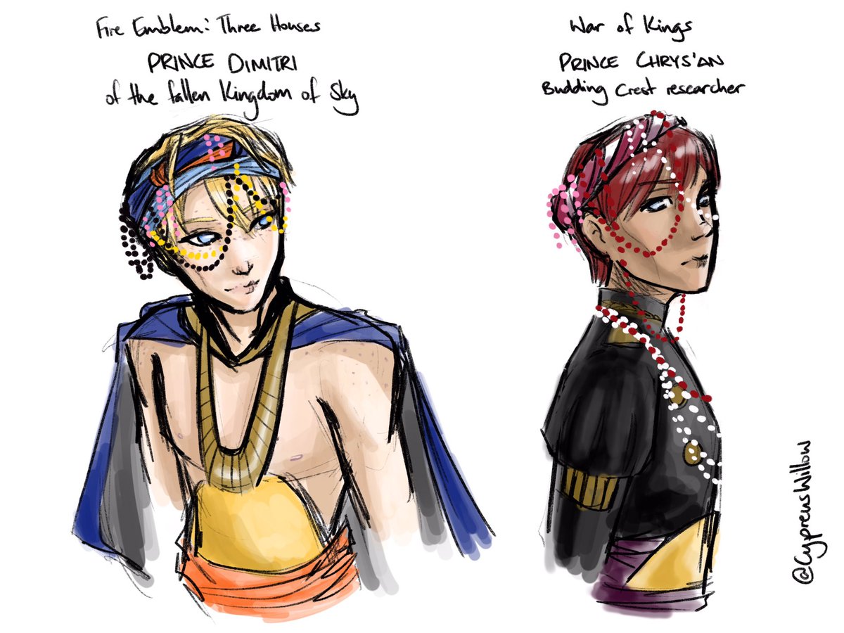 CypreusWillow's tweet photo. And bc I couldnt stop
Claude would suit this better but the bead colours mean something and I donβt know enough about Claudes bg yet
Bonus: summer hc
#FECChallenge86 #FECChallenge87 @fecompendium #fe3h #dimitri #oc https://t.co/WfyVvvDQ2t