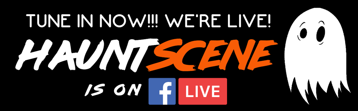 hauntscene's tweet photo. Tune in now!  @hauntscene is LIVE!  https://t.co/Geh5lOKXB7 - We are talking Dark Horizon, 13th Floor Jacksonville, @EnigmaHaunt , and @FrightNightsSFF https://t.co/JQSsxcXO6e