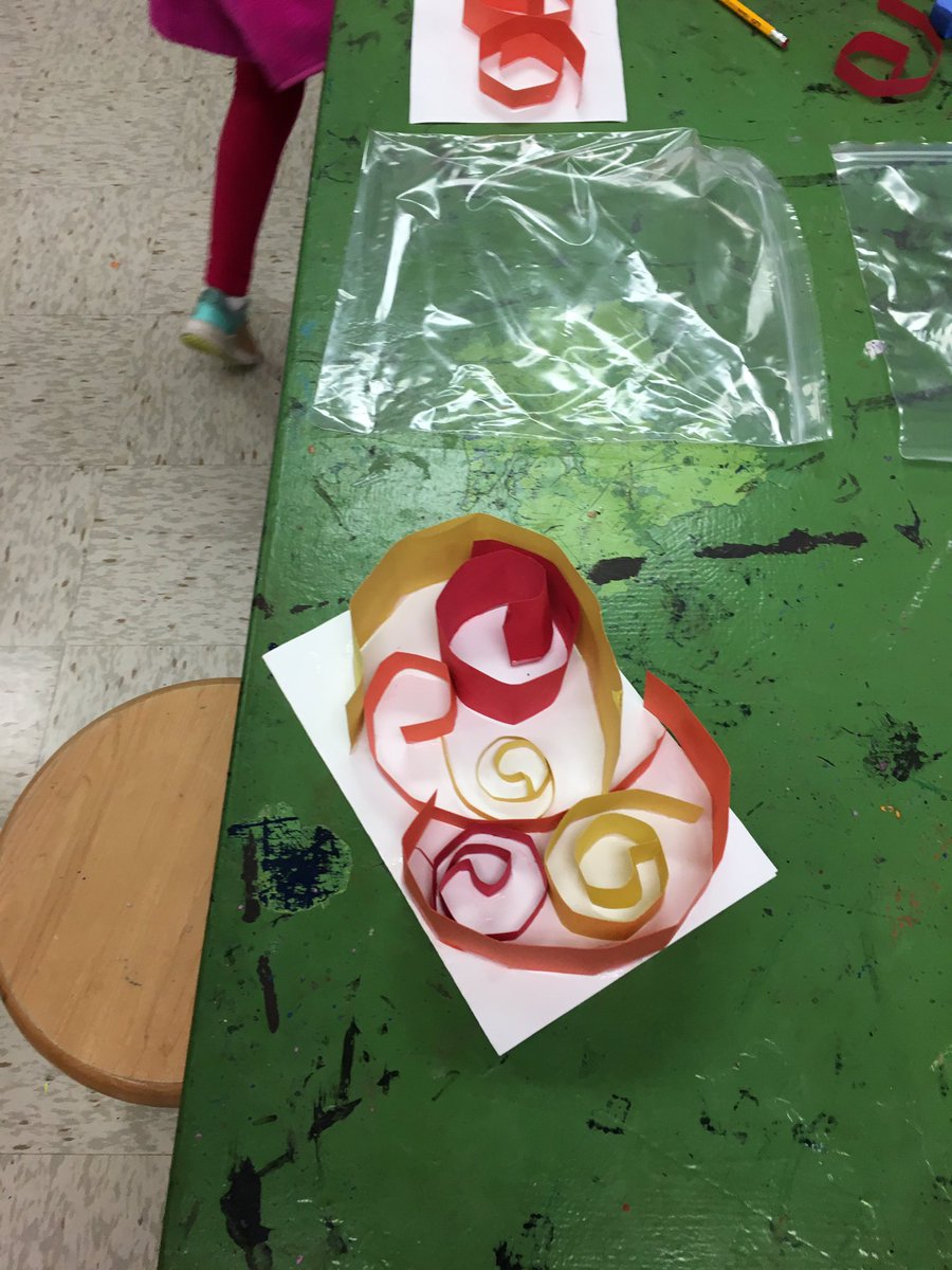 1st graders building sculptures to fill space #cobbartrocks