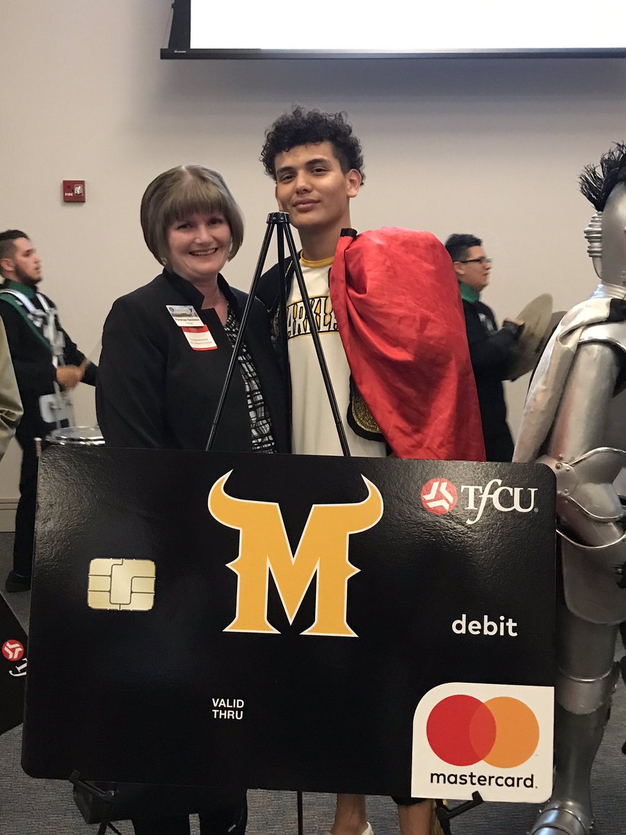 phsmats's tweet photo. TFCU unveiled new debit cards available with each high school logo which will result in 💸💸 for our schools! Get yours today at TFCU! #THEDISTRICT @PenelopeBankst2 @ODPHIRuben https://t.co/dZ2OsBVOZ3