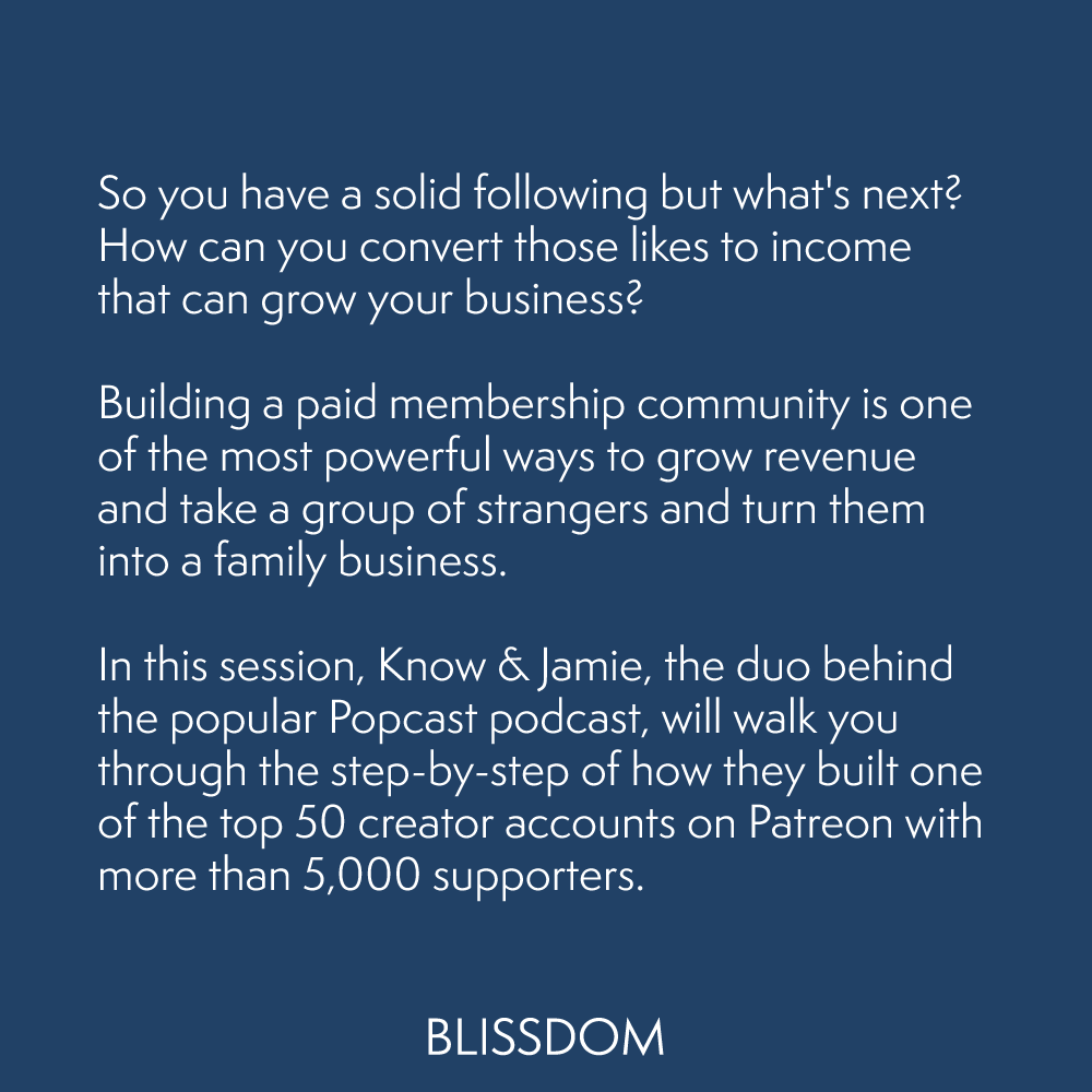 Ahh yeah! Another amazing session coming to Blissdom!

Help us welcome the incredible team behind <a href="/PopcastPod/">The Popcast: Knox & Jamie</a>, <a href="/KnoxMcCoy/">Knox McCoy</a> and <a href="/jamiebgolden/">Jamie B. Golden</a>! 

We can't wait to learn from them. How about you?