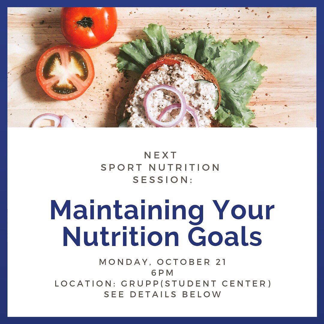 GoGriffsFuel's tweet image. Learn tips &amp;amp; tools to help stay focused &amp;amp; on track w/nutrition goals. Manage calories &amp;amp; food choices as you increase/decrease intake in or off season. We will have a friendly food prep competition among attendees for ideas for snack &amp;amp; meals to prepare in your dorm or apt
#griffs
