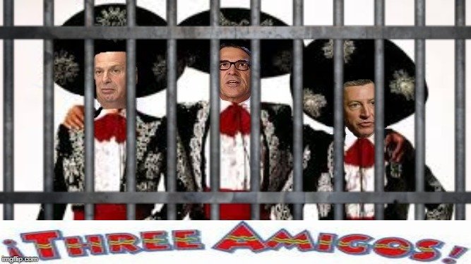 therealwombat1's tweet photo. Ah Yes, "The #ThreeAmigos", Hey @Secretaryperry, @kvolker, @USAmbEU #sondland U Mean Like This?๐
More Like #THREEtrumpSTOOGES!
#BraceForImpact Boys!
But Don't Worry @rudygiuliani Will Be Joining U & #trumpCrimeSyndicate Master @realdonaldtrump!
#rickperryMadeMeDoIt
#kurtvolker https://t.co/7PnrE5Q6pk