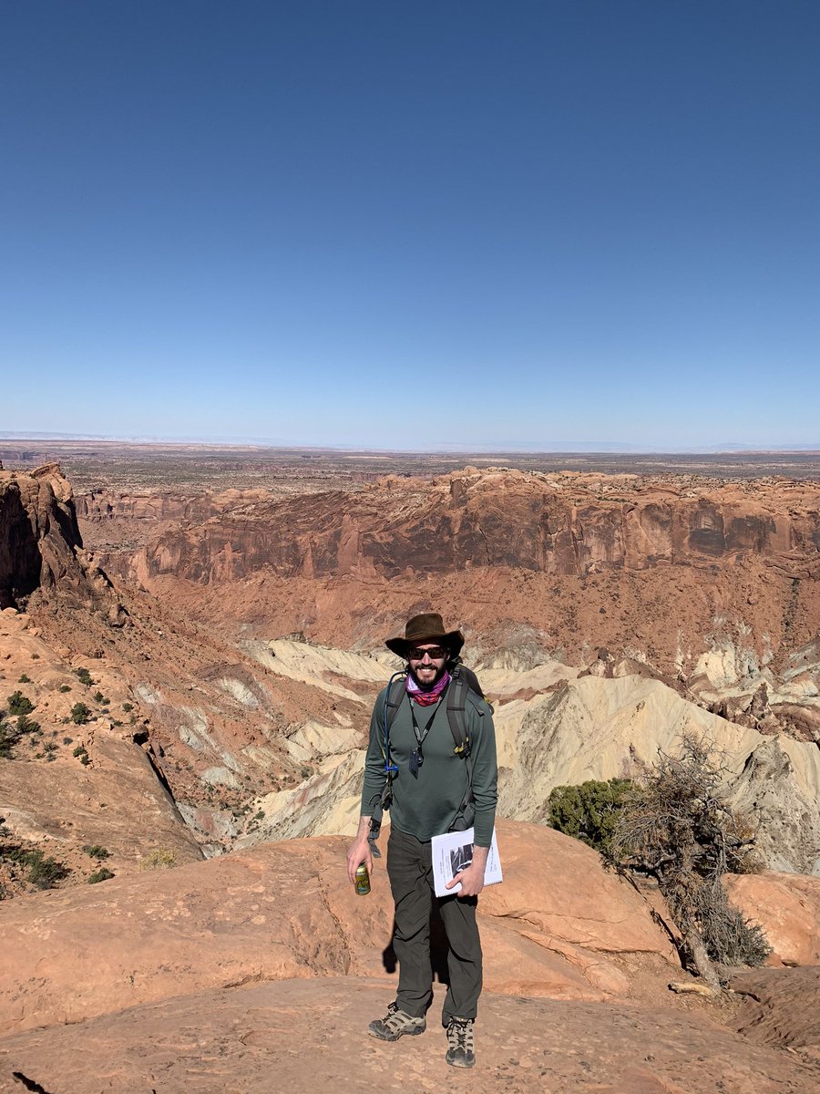 Thanks to @bruce_trudgill and Mary Carr for another great Paradox Basin field trip. At Upheaval Dome, Canyonlands N.P.