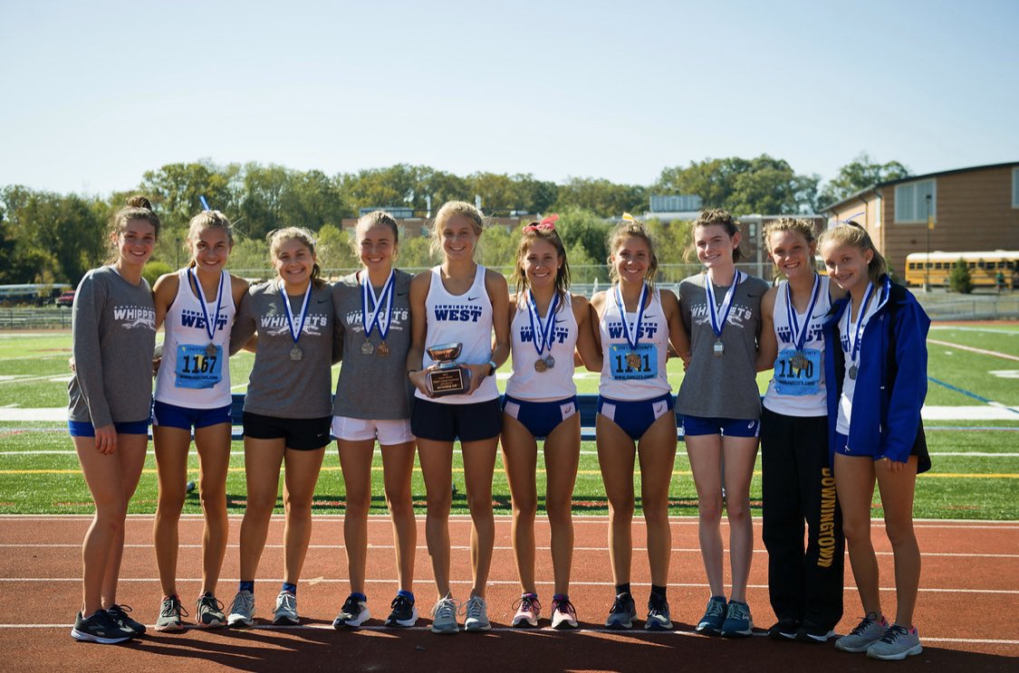 WhippetsXC's tweet photo. Congratulations to our Whippet Ladies on their 2nd Place finish at Chesmonts!! Five girls placed inside the top 20!
#districtsnext
#whippetproud
@PennTrackXC
@DASD_Athletics https://t.co/16NtcPU2Z7