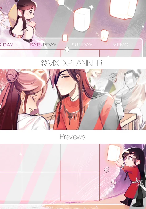 Some previews for some of my bits in the @MxtxPlanner ! Pre-orders are opening up soon so please keep an eye out for it! Everyone's worked really hard on this project ovo)/ 