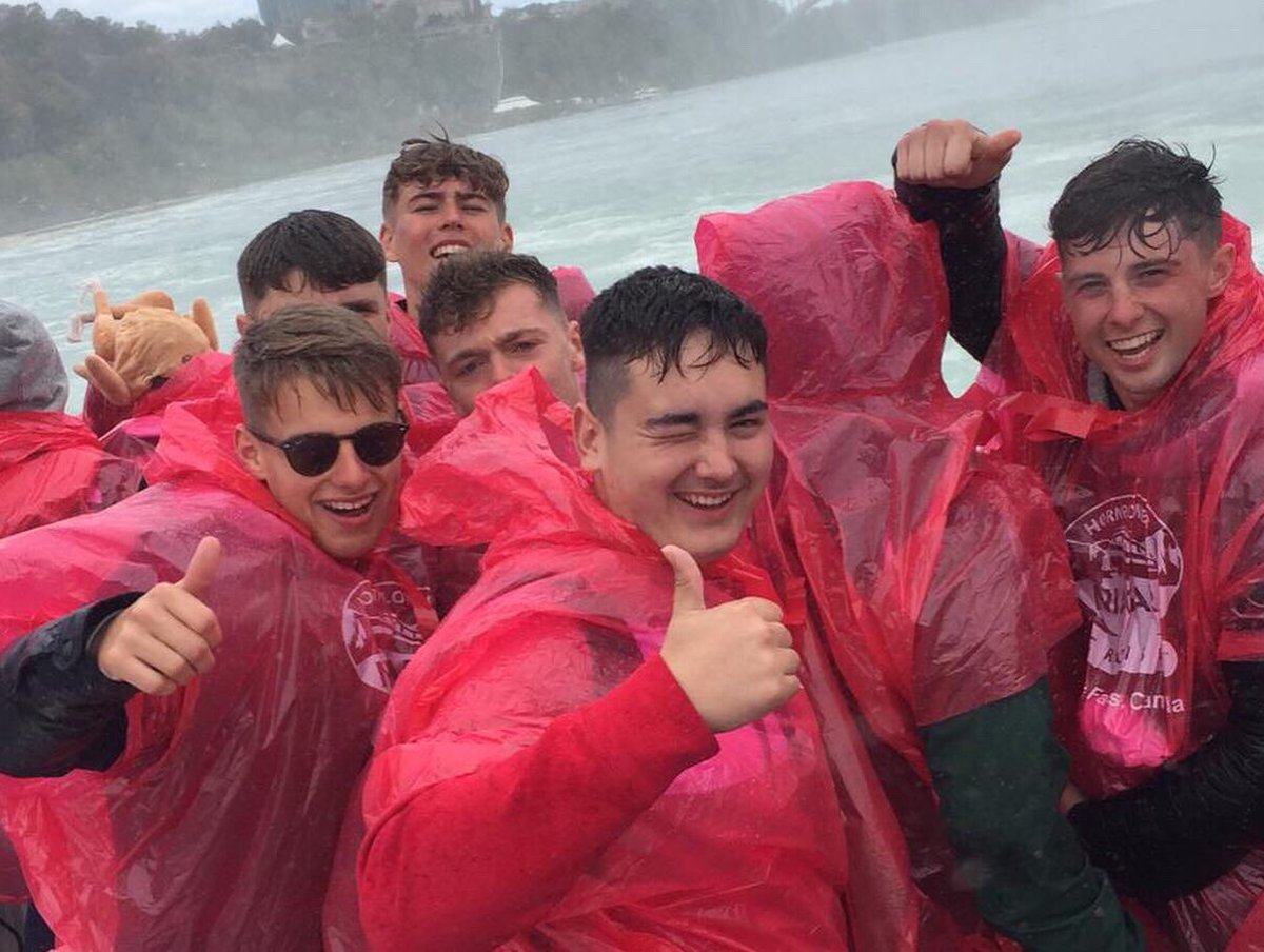 MakingTraxLtd's tweet photo. Wet and wild for @StColSport as they visit Niagara Falls 🇨🇦 great day out for all involved!! https://t.co/FMKgx9fDpB
