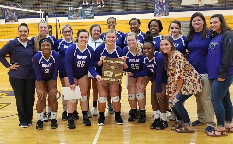 RipleyHighTN's tweet photo. Congratulations to the Lady Tiger Volleyball team on winning the Regional championship game against Covington 3 sets to 0! Great night to be a Ripley Tiger! We will host Sub-State this Thursday night at 6pm. https://t.co/cgotsl7WKk