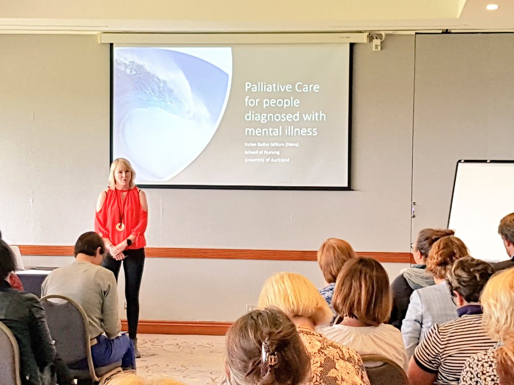 CerebralNurse's tweet image. The awesome @helnz22 shining a light on a neglected group - people with mental illness &amp;amp; palliative care needs #PHPCI2019 #TeArai