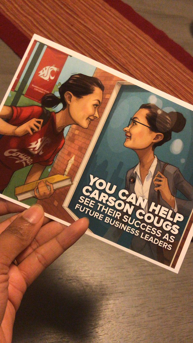 sogaither's tweet photo. Checked my mailbox today and found a nice postcard about our #NextCarsonCoug. I think this went out to all of Pullman😊 @CarsonCollege. If you don’t know, now you know! #lovemycollege https://t.co/Wo46sxUuBa