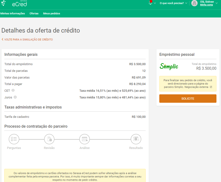 sidivanssantos's tweet photo. Empréstimo a #Juros abusivos? Ou prática de AGIOTAGEM!!! ... #SERASA a ideia é boa .. mas o proposito é #PÉSSIMO... #SIMPLIC essa prática deveria ser crime !!! https://t.co/5kZG8rwqaC