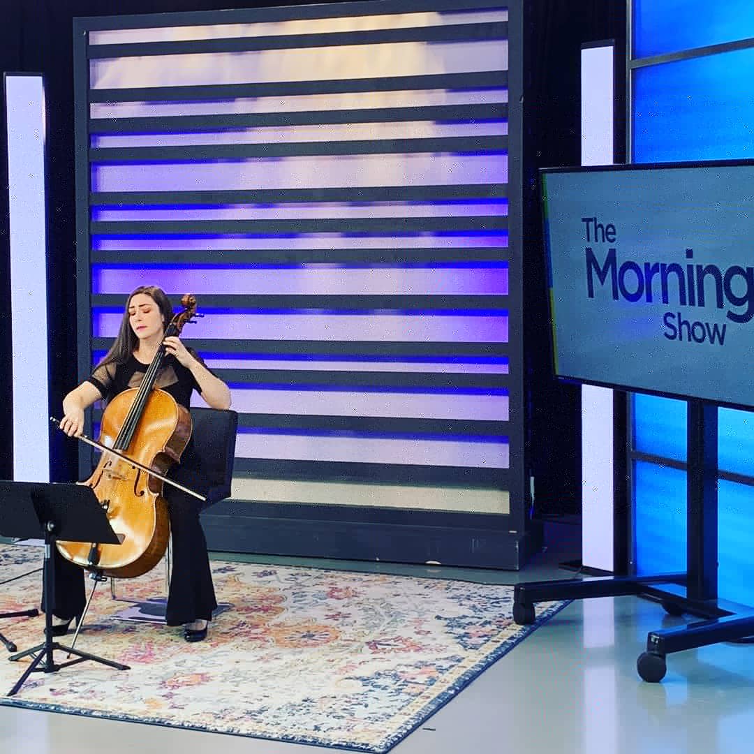 celloerika's tweet photo. Sneak peek of today's taping at Global's @morningshowca for new "Bookmarked" author and book series✨📘✨Stay tuned for the national airing date! 💙@triggerpub #newbook #SoundMind #SoundMindBook #memoir #selfcaremanual #mentalhealth #cellist #author #cellistartistwriter https://t.co/1nMgoA2nWG