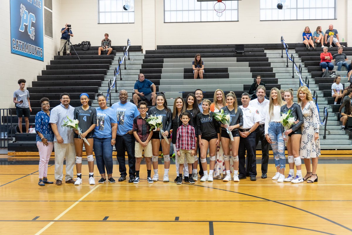 Senior Night for <a href="/PantherCreekVB/">Panther Creek Vball</a> Congratulations seniors! #ownit <a href="/catamountchaos/">Catamount Chaos</a> <a href="/pcreek2020/">Panther Creek Seniors 20’</a> @_Panther_Creek_  <a href="/PCVEEBZ/">PCVEEBZ</a>