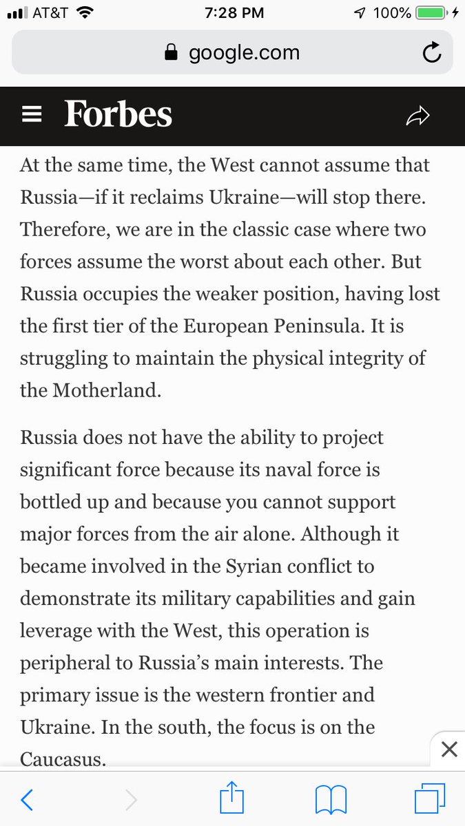 Warm water ports are necessary for trade & to have further reach for their Navy & military. Russia will likely seek to add more ports. They need Mediterranean access. Right now their ally Turkey Controls their access there 9/ https://www.bbc.com/news/world-middle-east-18616191