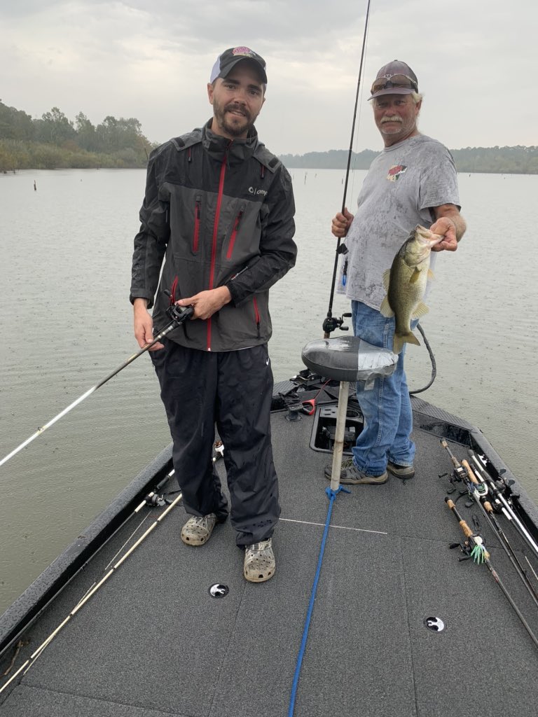 THEREALSHOOPMAN's tweet photo. Got out on the water with Mr. Albert Collins today. Had a good time and learned a lot. Who knew a buzz bug would be a good buzzbait trailer! @TwisterFishing #teamtwister https://t.co/8EwJdGWifb