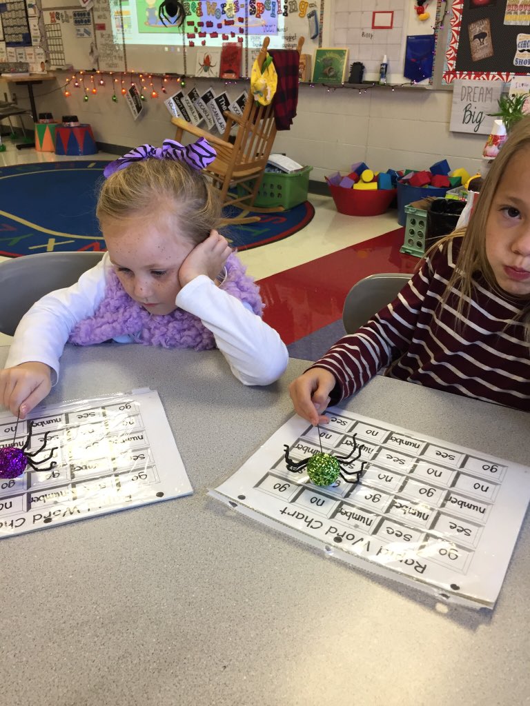 Our pet spiders helped us read today! #everythingisbetterwithprops #creeklife #spiderweek