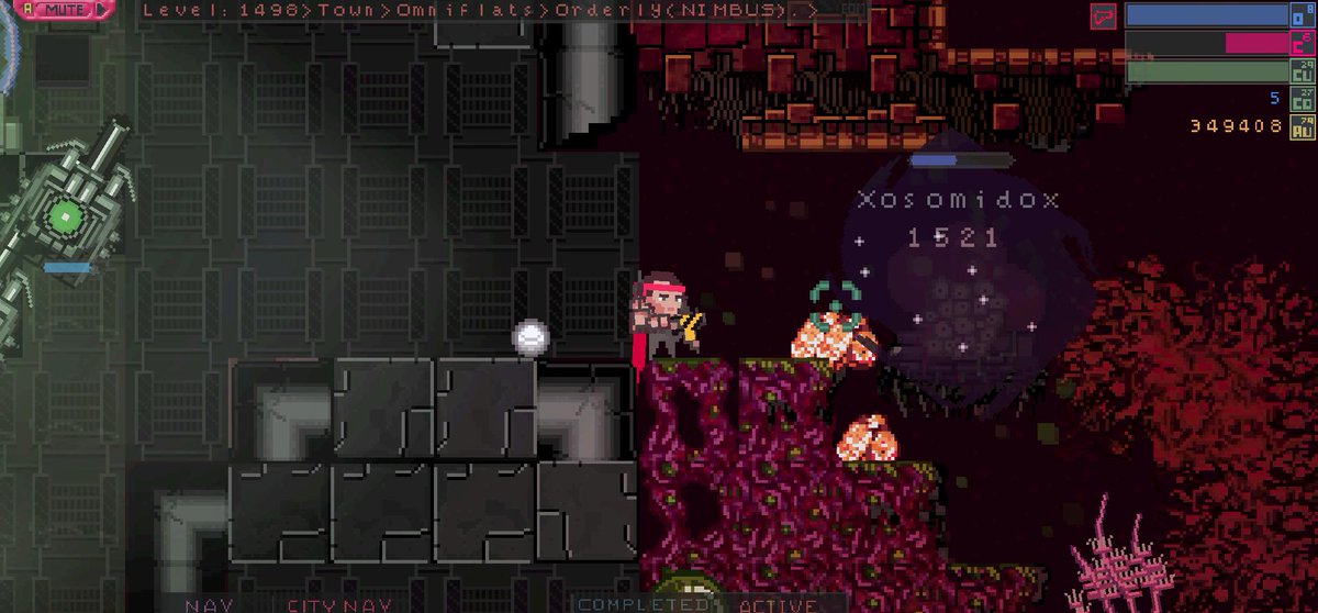 GillisLLC's tweet photo. #screenshotsaturday #indiedev #gamedev #indie #games #XYLITH  #Procedural #construct3 #Procgen Portal near a town. odd looking aliens emerging #build50 https://t.co/Yw9AJGQg1y