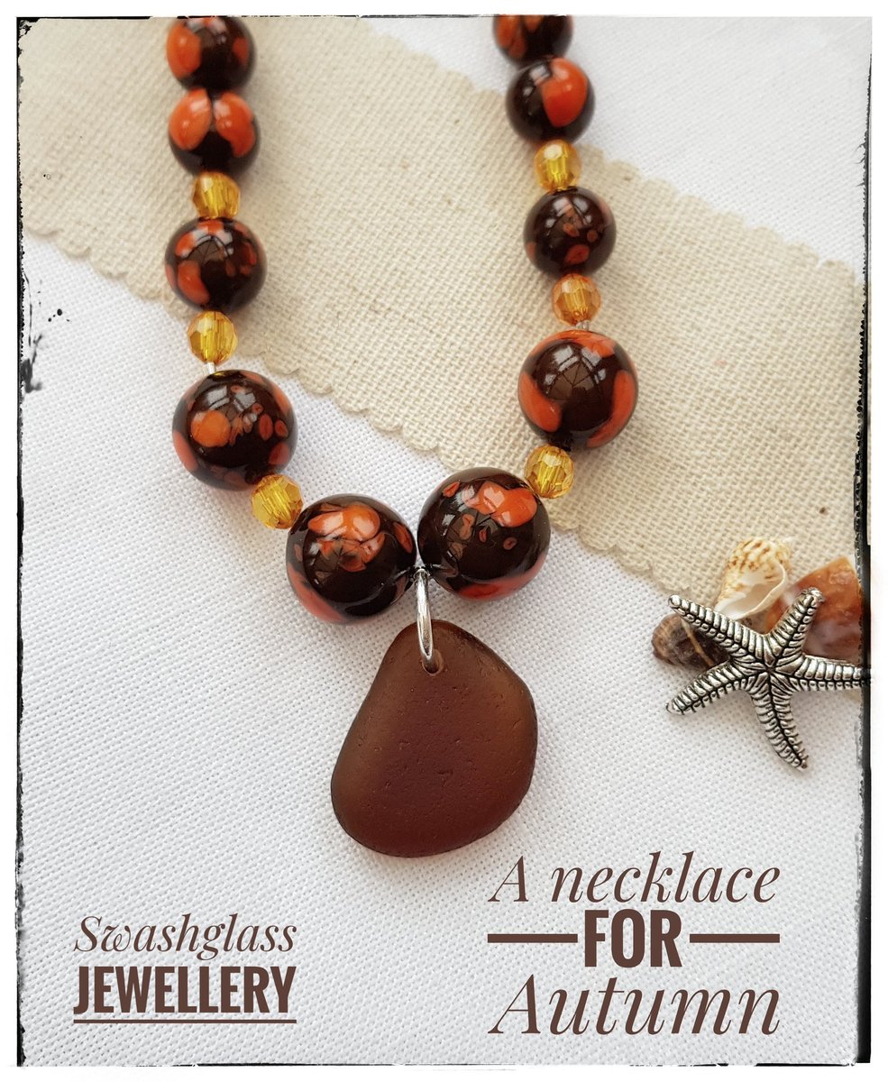 swashglass's tweet photo. 🍂🍁 Autumn colours 🍁🍂
This bold colourful necklace has perfect tones for that Autumn wardrobe. 
We have a 'featured' section on our website with other Autumn inspired jewellery, so take a look 👀
https://t.co/TgzTw5LabJ
#seaglass #seaglassjewellery #handcrafted https://t.co/uKAAXfxGA0