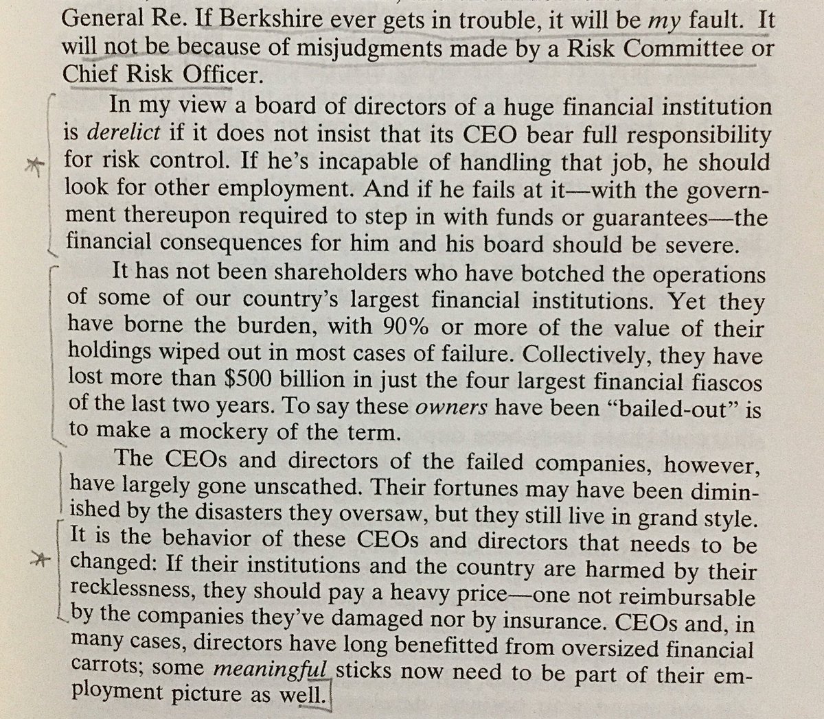 ValueNiveshak's tweet photo. Here’s what Warren Buffett wrote in his 2009 letter on how to deal with CEOs and Board of Directors of financial companies that mess up.

FYI: @SEBI_India @RBI @FinMinIndia @nsitharaman https://t.co/j6vBDOf8JK