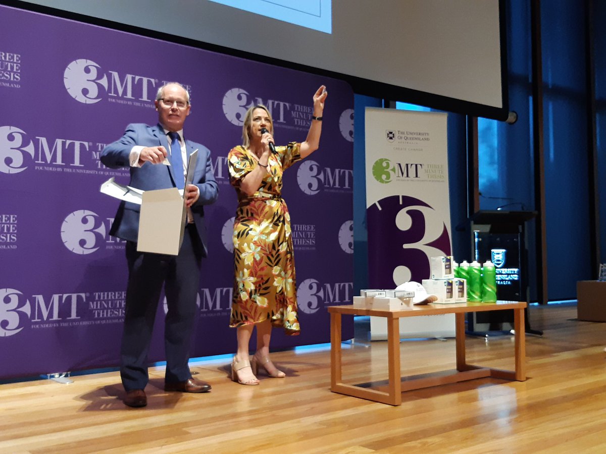Wow, 10 incredible #3MT presentations. While we wait for the judges to make their decision (glad to leave that job to them....) let's give away stuff! <a href="/UQ_News/">UQ News</a>