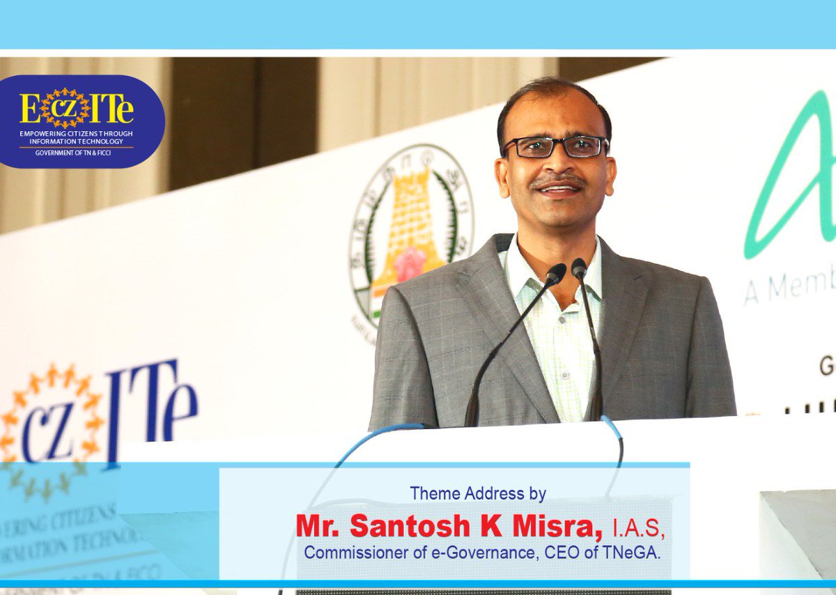 TNeGA_Official's tweet photo. We have come up with a concept called ‘Digi Volunteers’ – where volunteers can share their knowledge and experience with #TNeGA said Mr. Santosh K Misra, Commissioner of e-Governance, CEO of TNeGA at the “#ECZITE2019”.

@Udhayakumar_RB, @CMOTamilNadu 
@misra_ias, @SanthoshBabuIAS https://t.co/y4kcy2BSPw