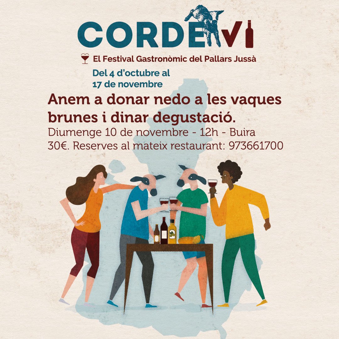 Acompanyeu-nos a fer una passejada pels voltants de Buira on trobarem les nostres vaques brunes i sabreu què és el nedo. En acabat us oferirem un dinar degustació a base de vedella ecològica. 
#alteugustpallars #vedellaecològica #foodie #km0pallarès #360º  #tanquemelcercle