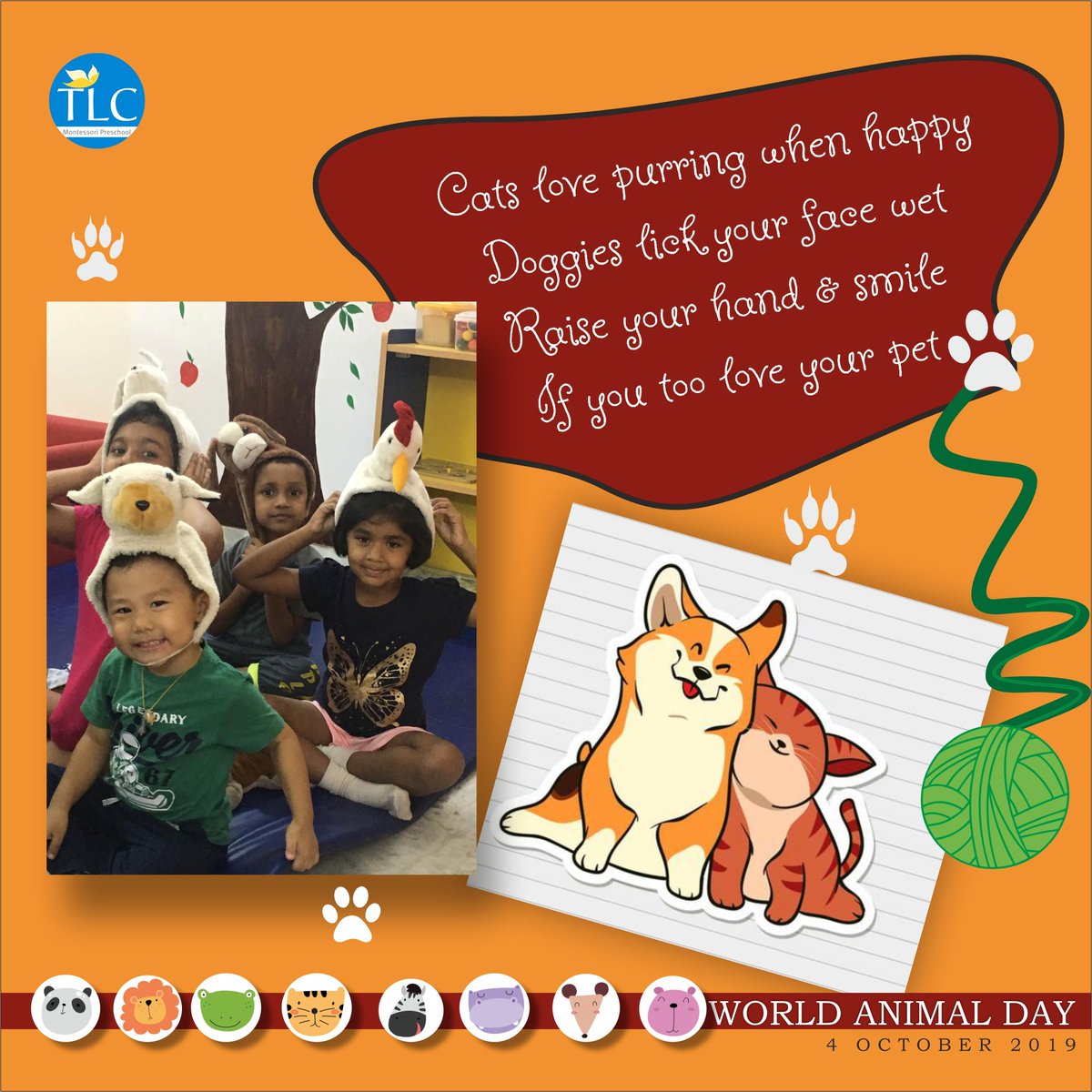 tlcmontessori's tweet photo. It’s fun to keep a pet but they need proper care. So, remember to give them shelter and treat them fair.

#worldanimalday #tlcmontessori https://t.co/0uTKVrXjH7