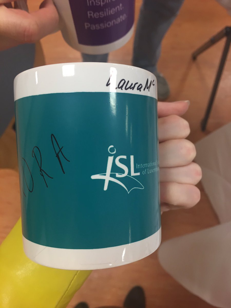 miss_mcinerney's tweet photo. Ooh! Nice touch at #LuxEdTech19 - everyone gets their own mug to save on disposable cups, and we get to personalise it with Sharpies! https://t.co/CibAEE4k0G