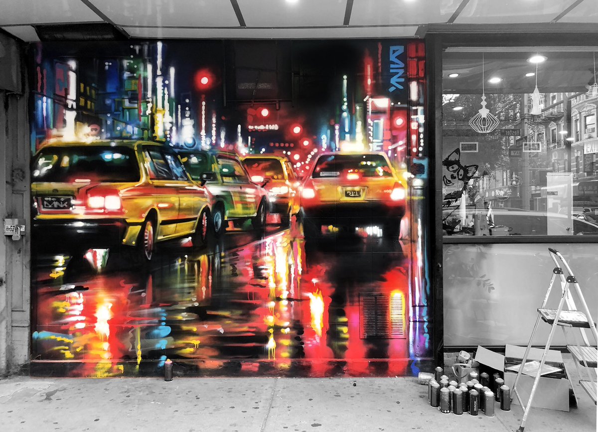 DanKitchener's tweet image. East Village, NYC ! So here's my final small mural of my mini USA mural trip, and this time in New York City. Couldn't resist painting this nice little spot in China Town, big thanks to East Village Walls ( @eastvillagewalls ) #nyc #eastvillagewalls #mtn94 #freehand