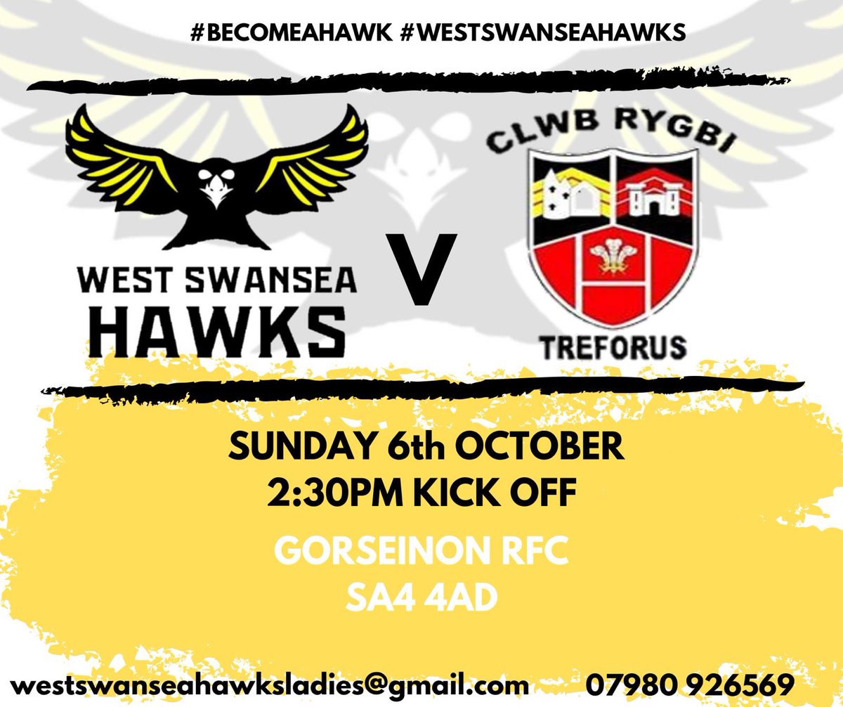 WSHawksLadies's tweet image. Come and show your support for the Hawks on Sunday as they take on Morriston ladies! 2:30pmKO at Gorseinon RFC @GorseinonRFC @GorsladiesRFC @bontrfc @MorristonLadies 
🦅 v 🐒