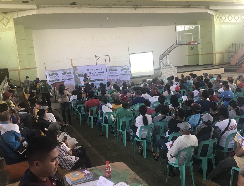 nietjarceo's tweet photo. On-going here in Midsayap, Cotabato, @atiinteractive conducts info caravan on Rice Competitiveness Enhancement Fund among farmers of the 1st district of Cotabato. #atiinspire #ishareknowledge #riceprogram https://t.co/CEsN28bYKH