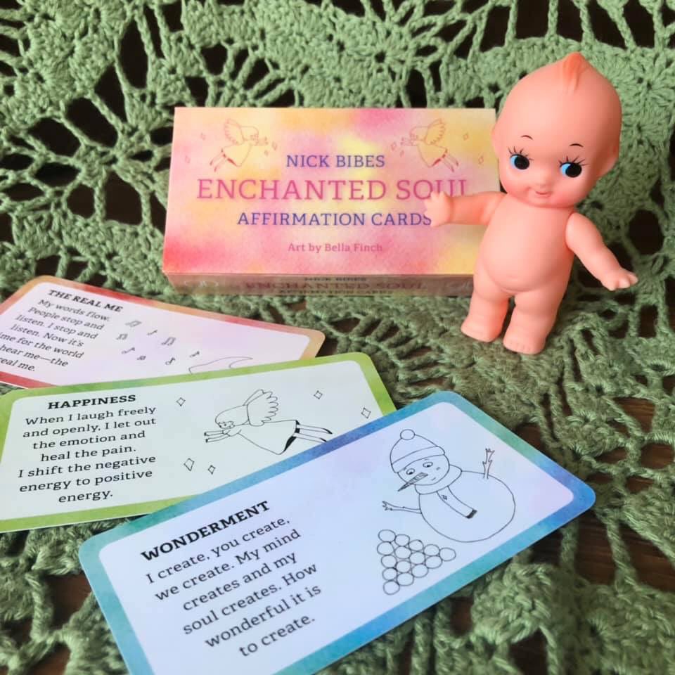 ad_publishing's tweet photo. Sneek Peek! Enchanted Soul Affirmation Cards by Nick Bibes Illustrations by @bellafinchart #affirmations #affirmationcards #illustrations #carddecks #animaldreamingpublishing https://t.co/ICg9vyyzKG