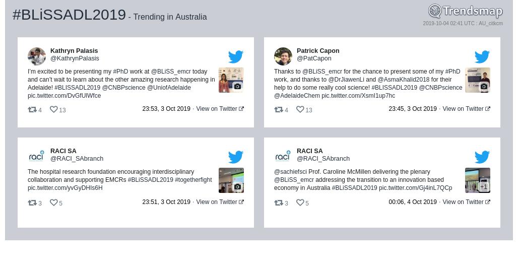 #blissadl2019 is now trending in Australia

trendsmap.com/r/AU_citkcm