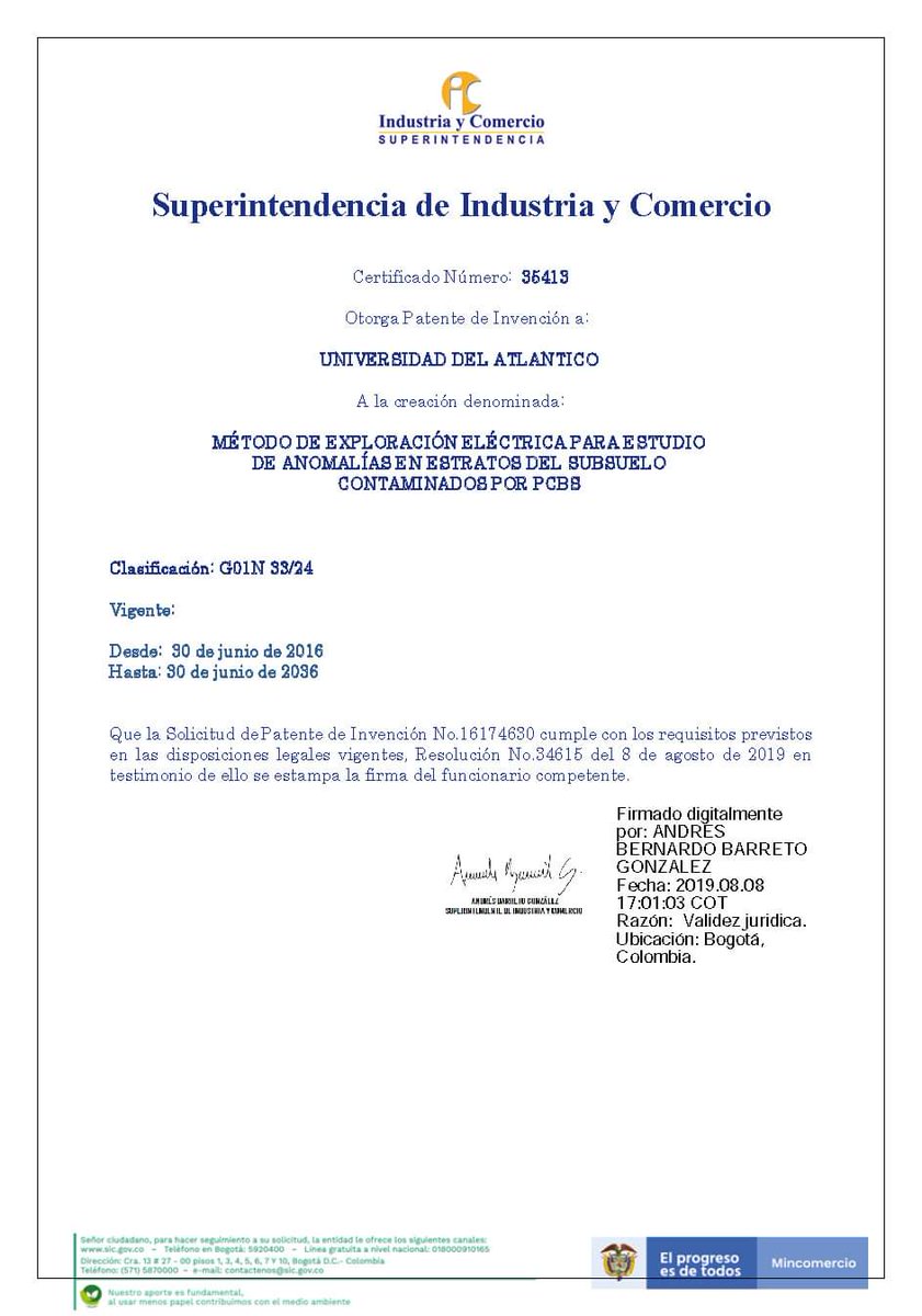 ¡Felicitaciones al Prof. Alfredo Ghisays y a todo el equipo de trabajo! <a href="/udeatlantico/">Universidad del Atlántico</a> <a href="/sicsuper/">Superintendencia de Industria y Comercio 🇨🇴</a>